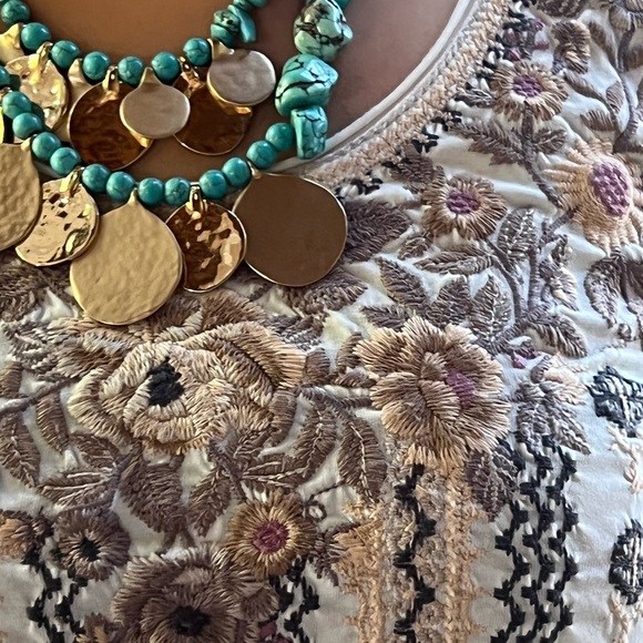 JOHNNY WAS Size S Cream Marushka Trapeze Blouse - Picture 2 of 9